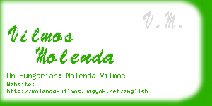 vilmos molenda business card